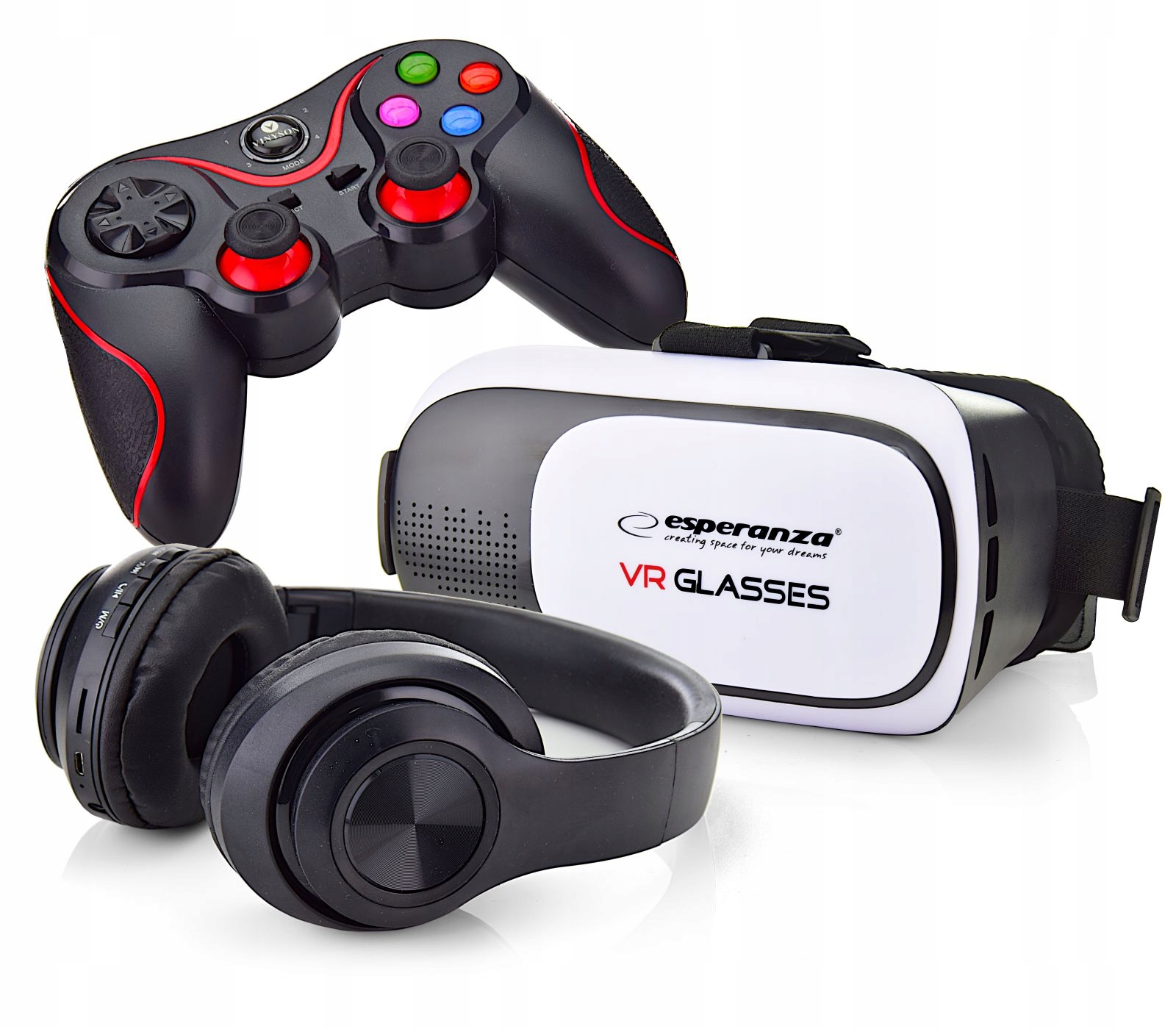 ŚWIĄTECZNY ZESTAW 3W1 GOGLI VIRTUAL BOX 360 3D