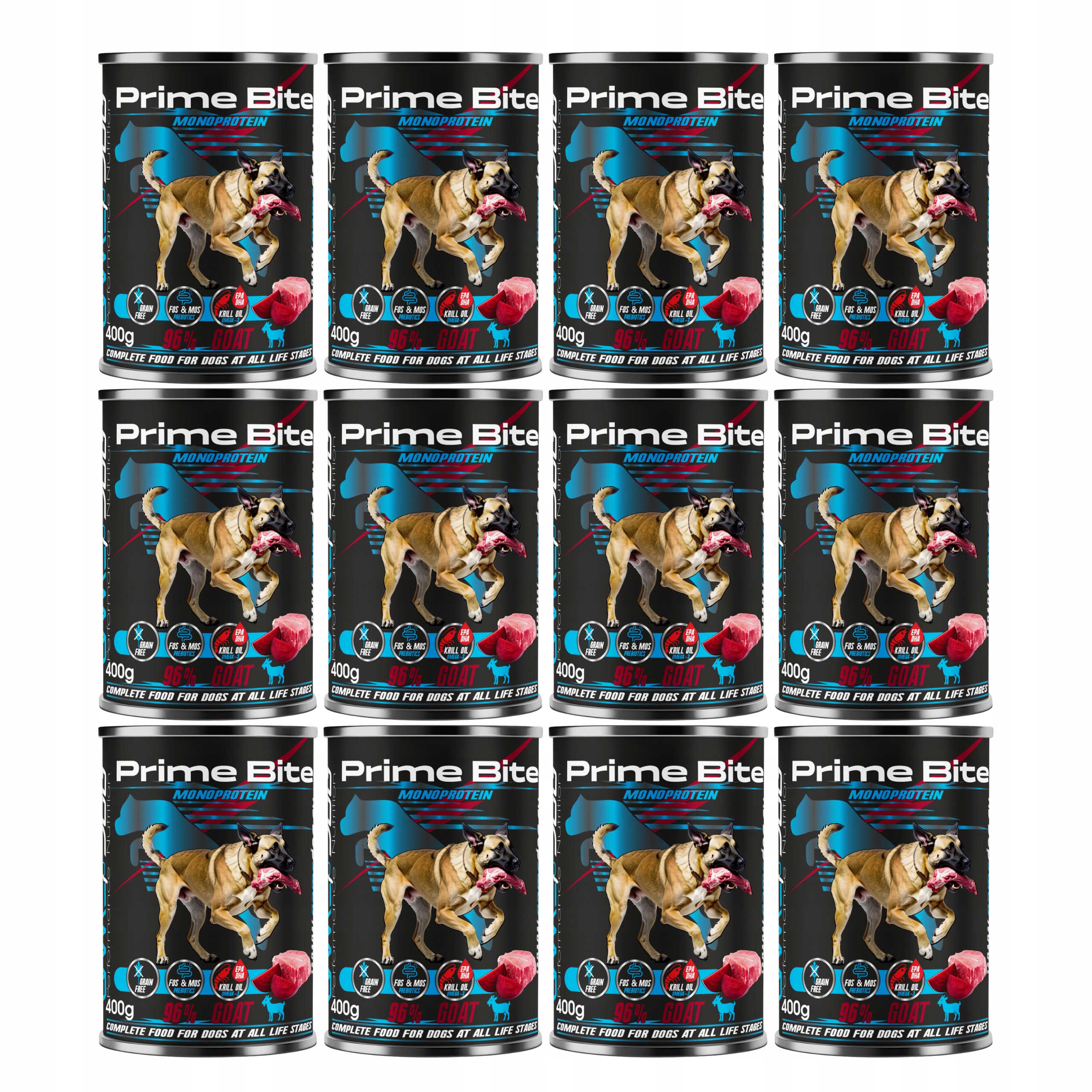 Levně Game Dog Prime Bite Monoprotein vlhké krmivo pro psy kozí 12 x 400 g