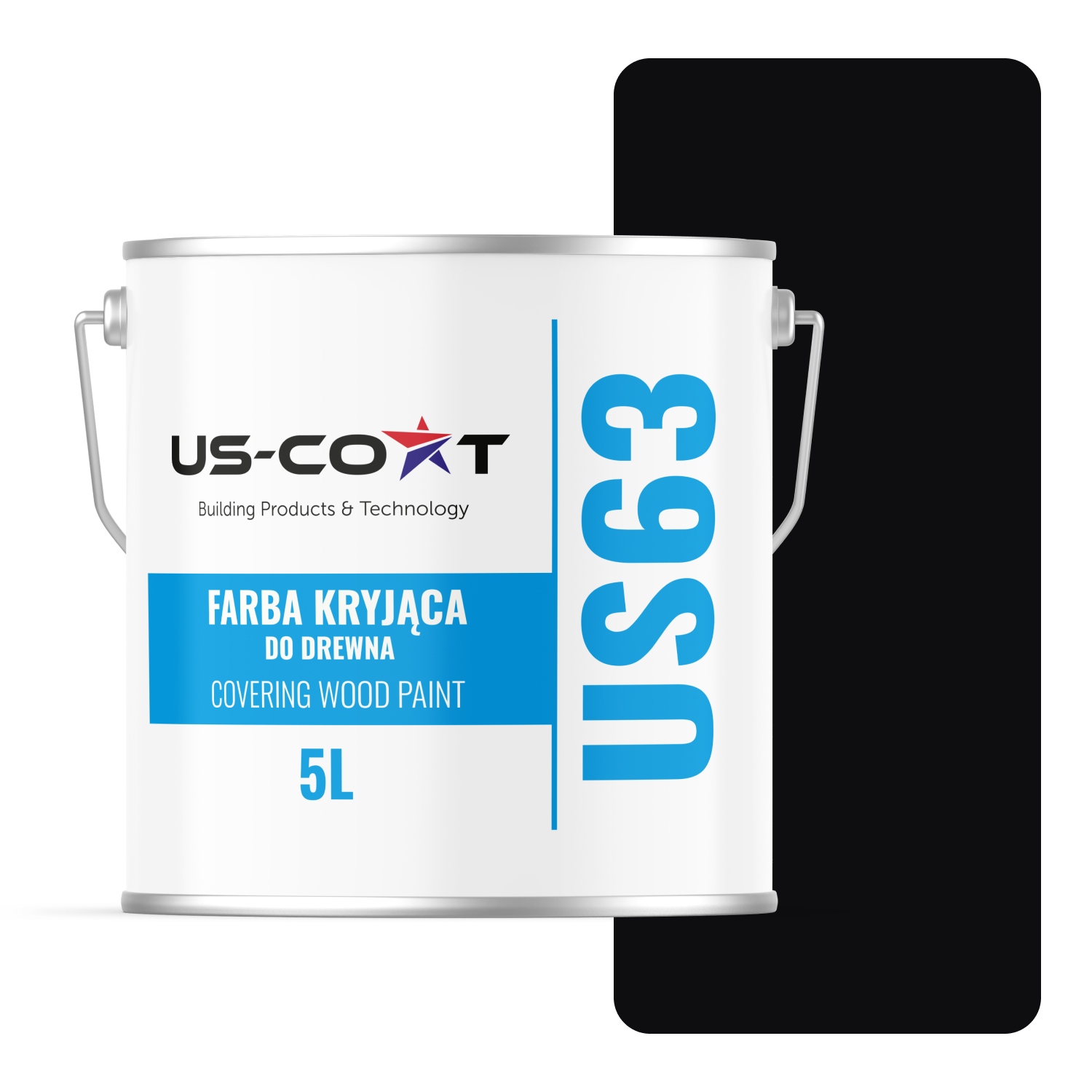 Barva Na Dřevo Kryjící Dveře Renovační Barva Černá RAL9005 Mat 5L