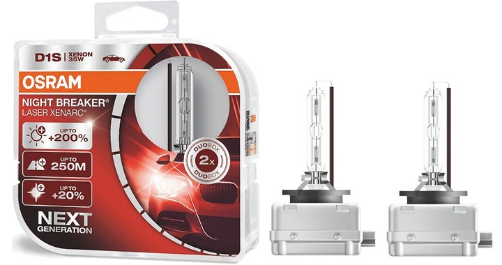 2x Žiarovky Žárovky Xenon D1S Xenon Osram Night Breaker Laser +200%