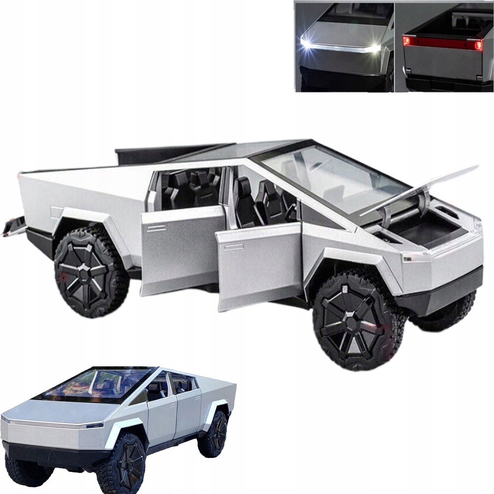 Tesla Pickup 1:24 Auto Model Kov Sběratelský Diecast Autíčko Hračka