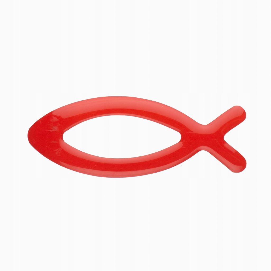 Rybka zalewana żywicą na samochód czerwona 11 cm