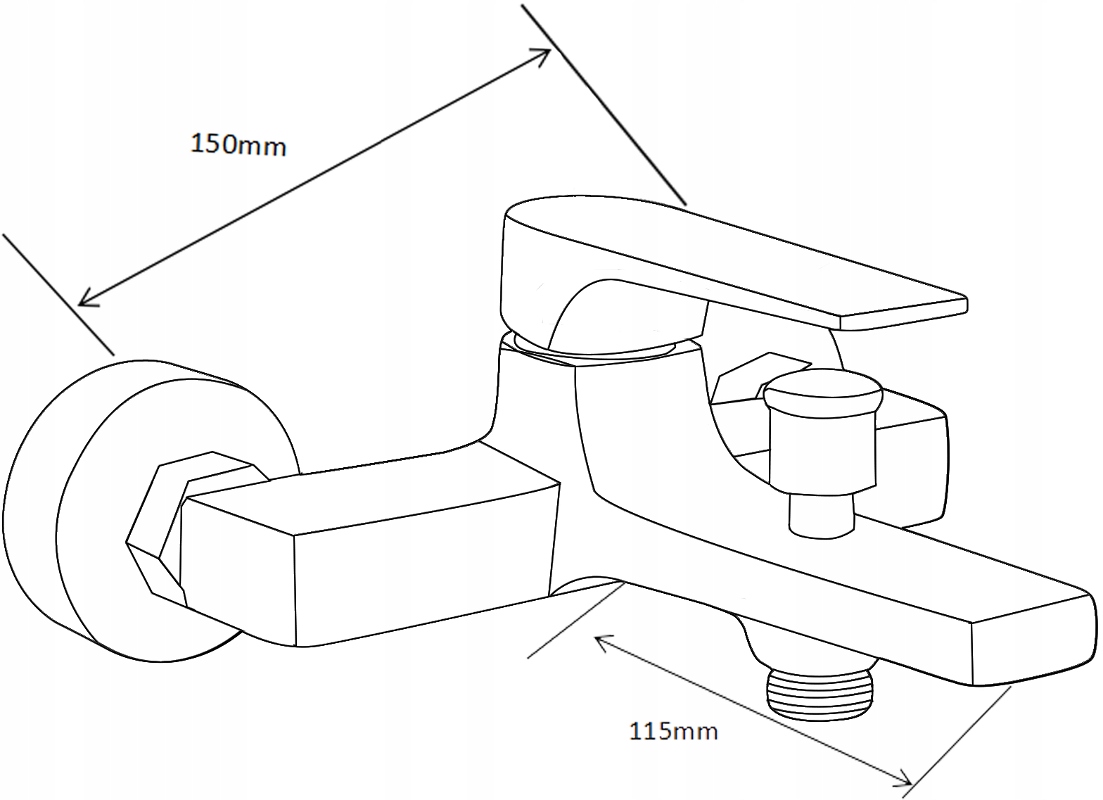 MEXEN LYNX BATHTUB BATTERY BRASS CHROME LYNX line