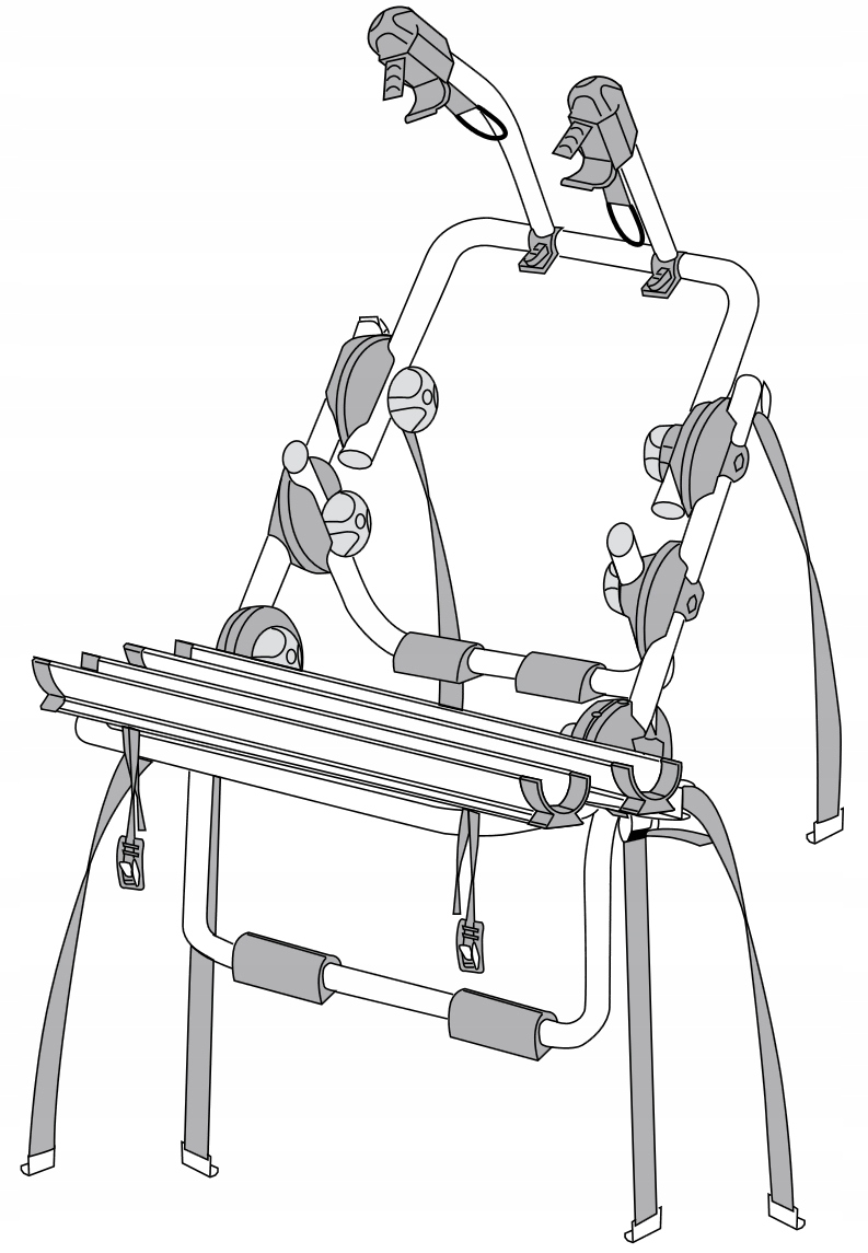 Bagażnik na klapę 2 rowery do Hyundai i10 I 08-13 Liczba rowerów 2