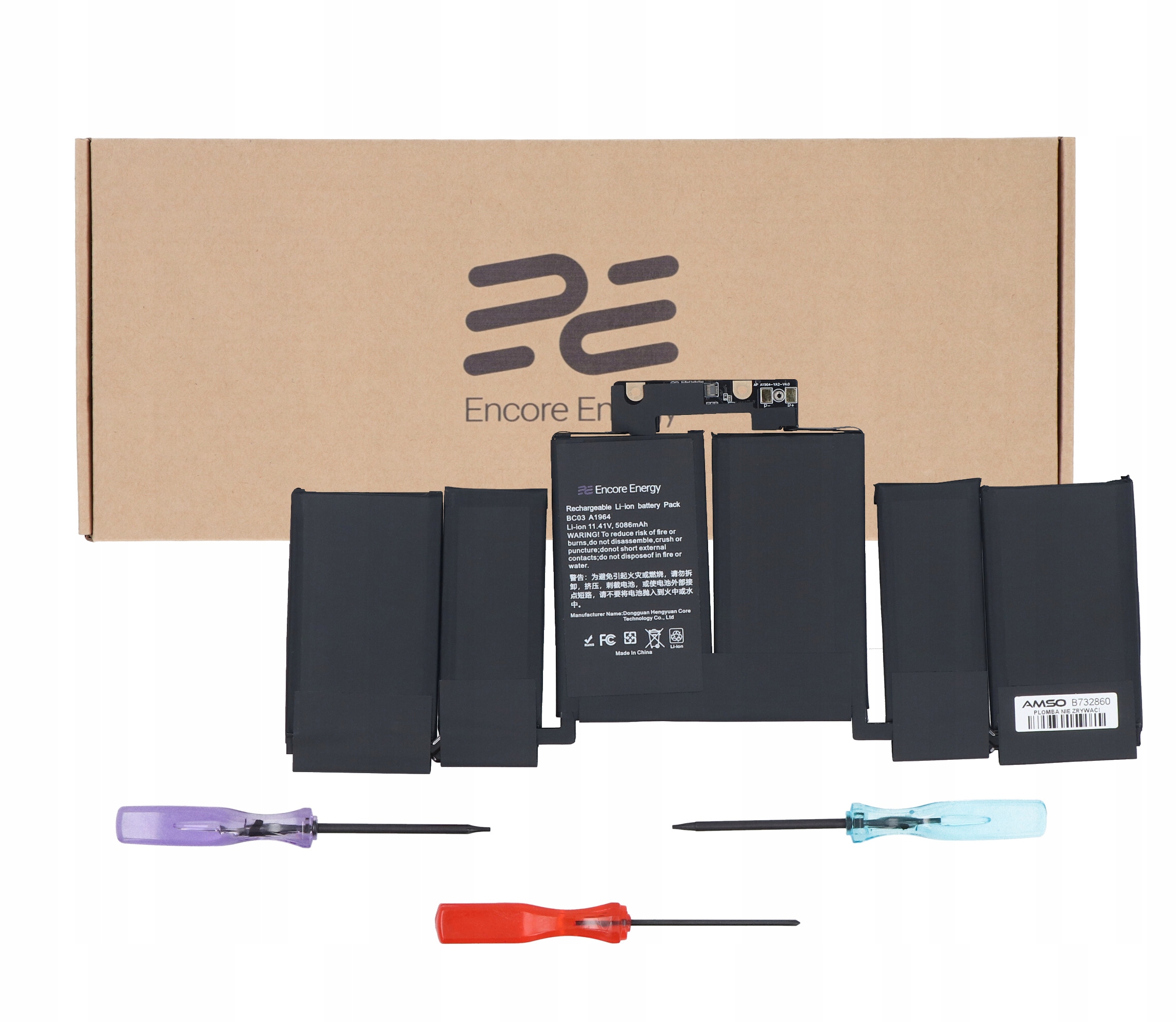 A1964 bateria do MacBook Pro 13 A1989 A2251 58Wh 5086mAh Encore Energy