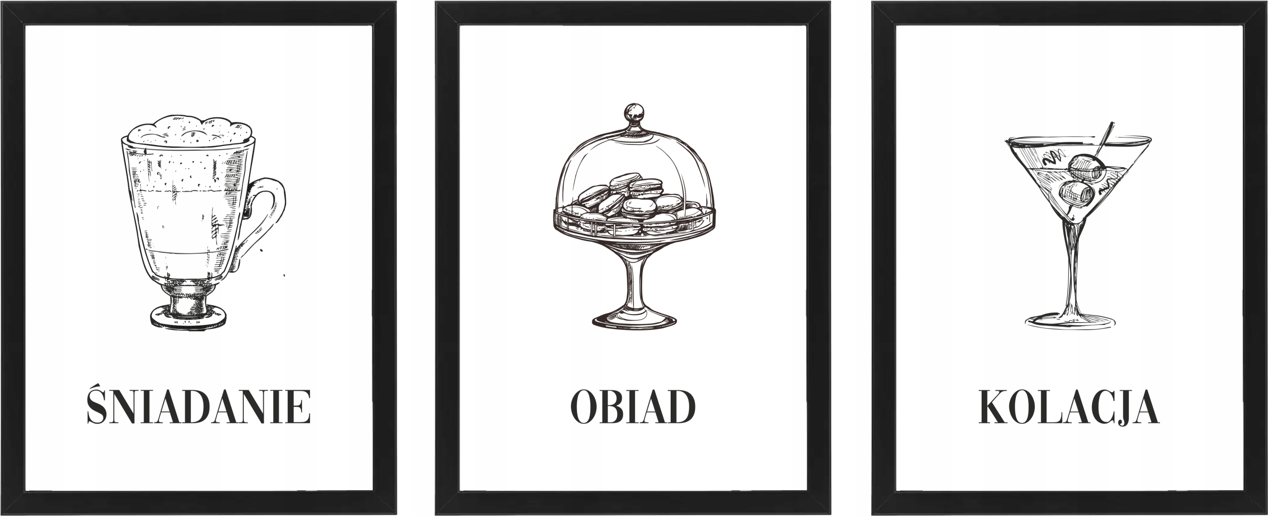 

Obrazy plakat z napisami w ramie a3 - do kuchni