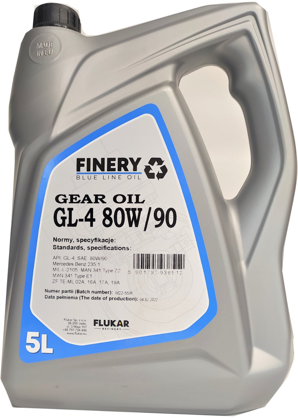 

Finery 80W90 Gear Oil GL4 5L. Olej Przekładniowy