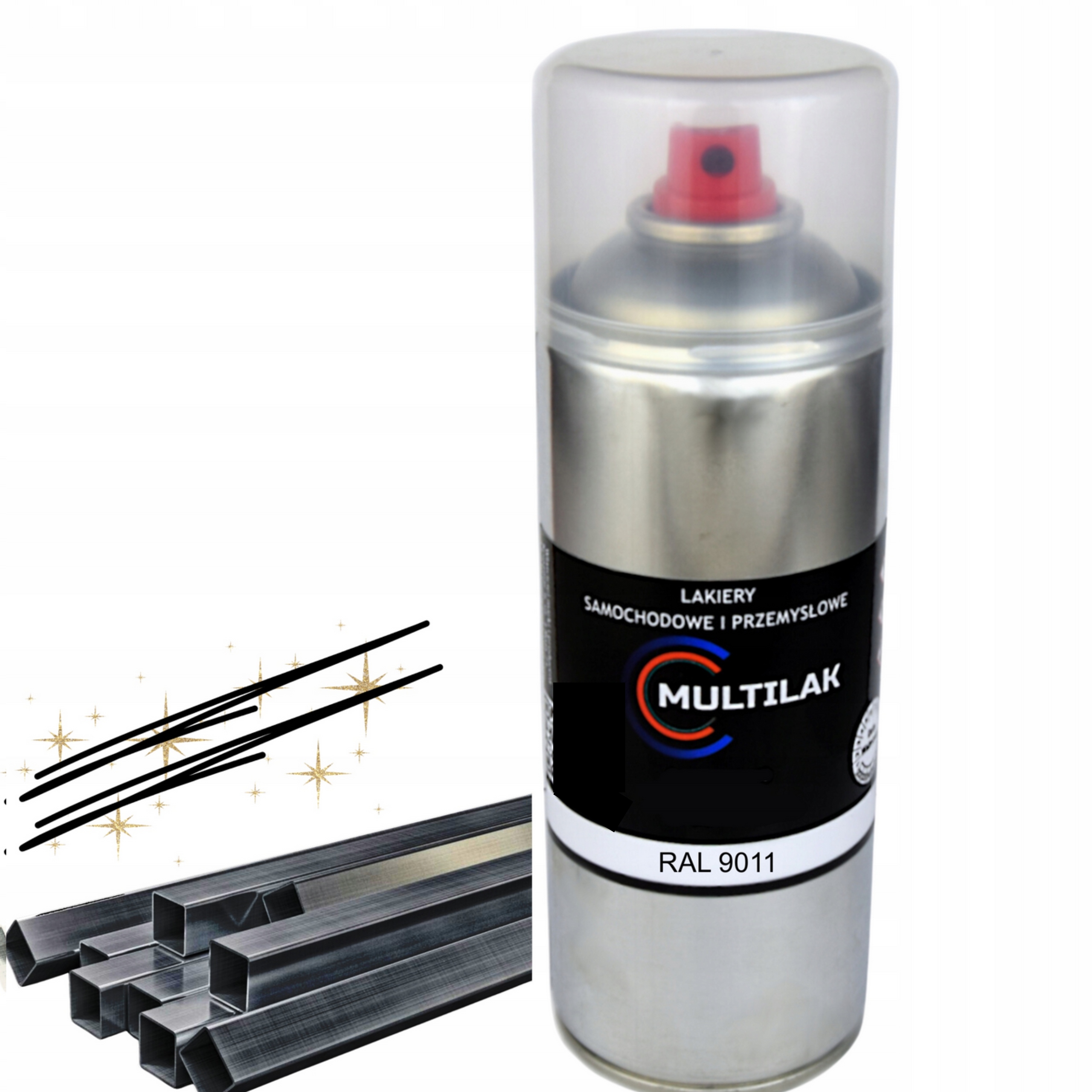 Lakier farba w sprayu do aluminium Ral 9011 Półmat