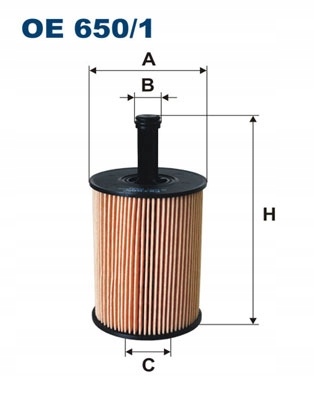 

Filtron Oe 650/1 Filtr oleju Passat Golf Audi A3