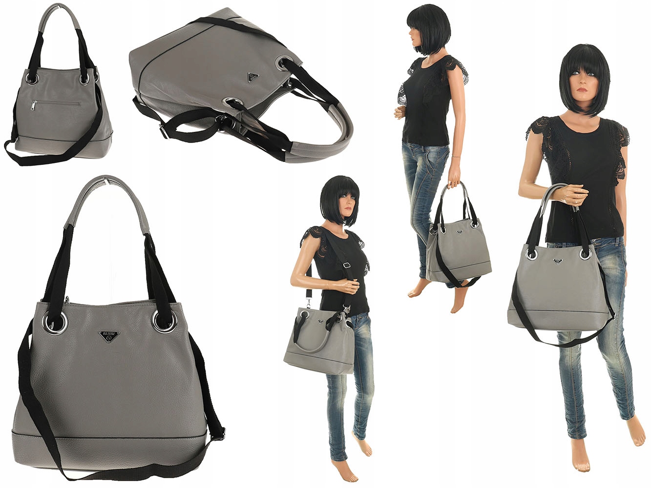 Torebka Damska Worek Modna Listonoszka na Ramię YD9599 Głębokość produktu 14 cm