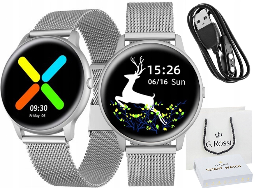 

Damski Zegarek Smartwatch G.rossi Krokomierz Sms