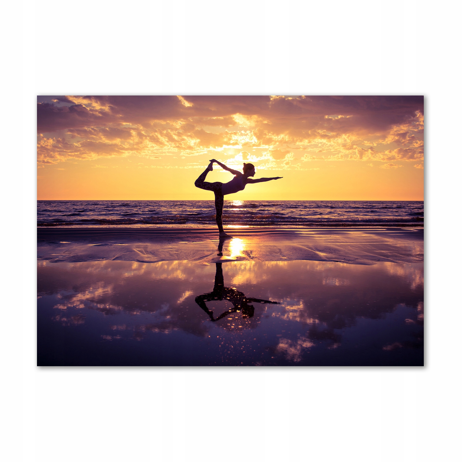 

Foto obraz szkło hartowane Joga na plaży 100x70