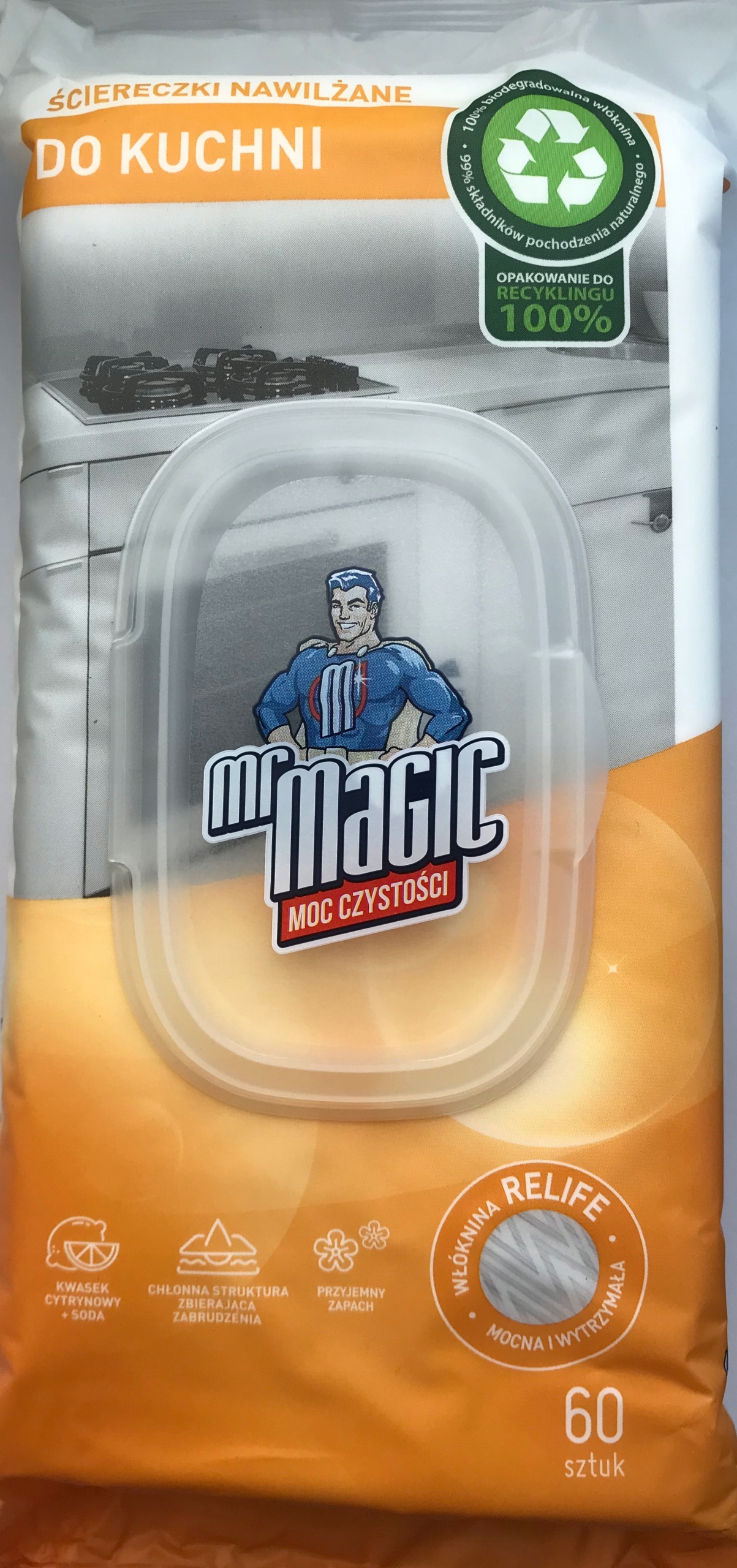 

Ściereczki Nawilżane Do Kuchni Mr Magic 60 Szt