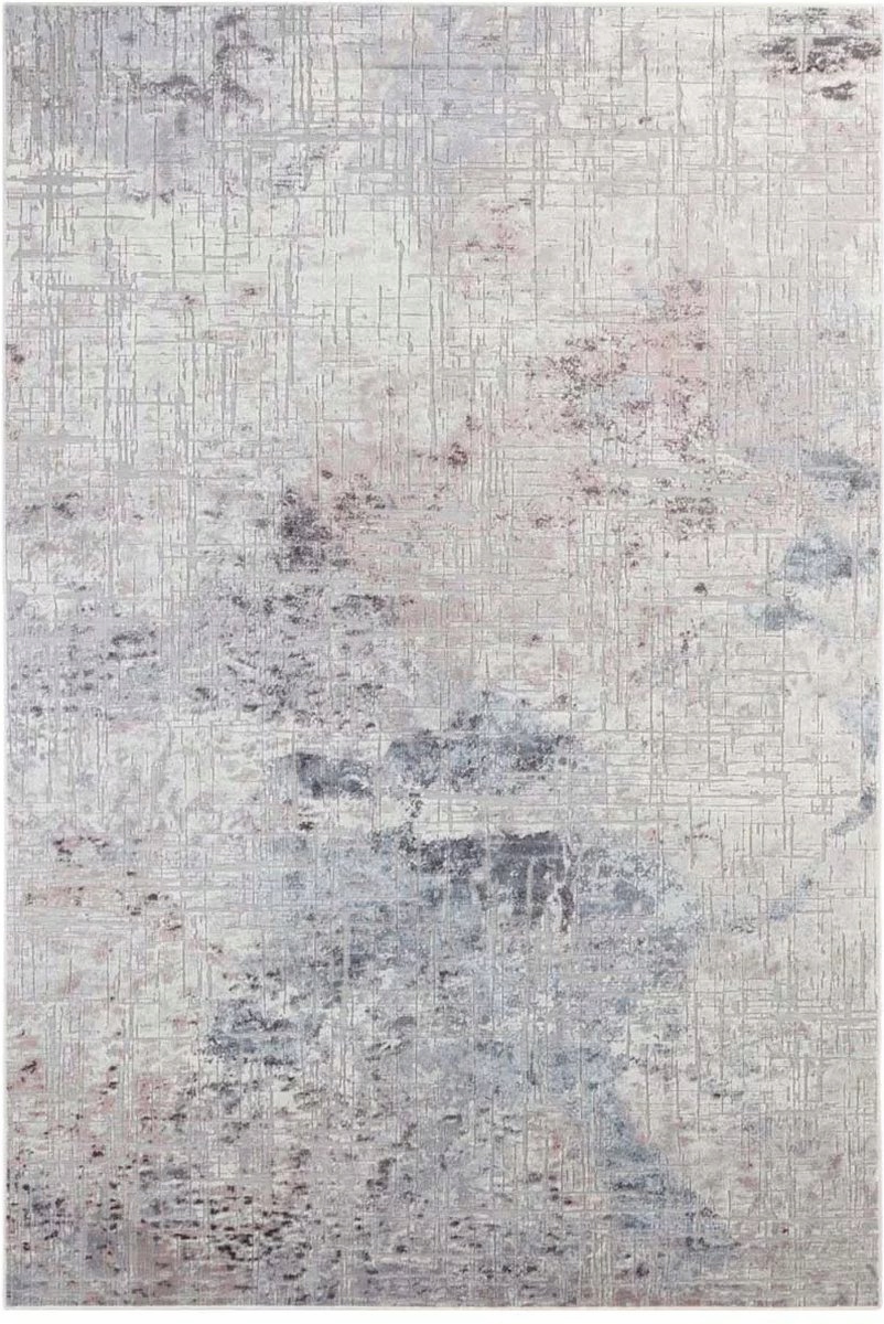 Koberec 200 x 290 cm kamenný, vzor betónu do obývačky, modro-sivý