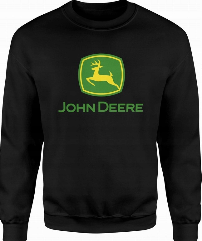 BLUZA MĘSKA JOHN DEERE ROLNIK BLACK TRAKTOR CIĄGNIK L