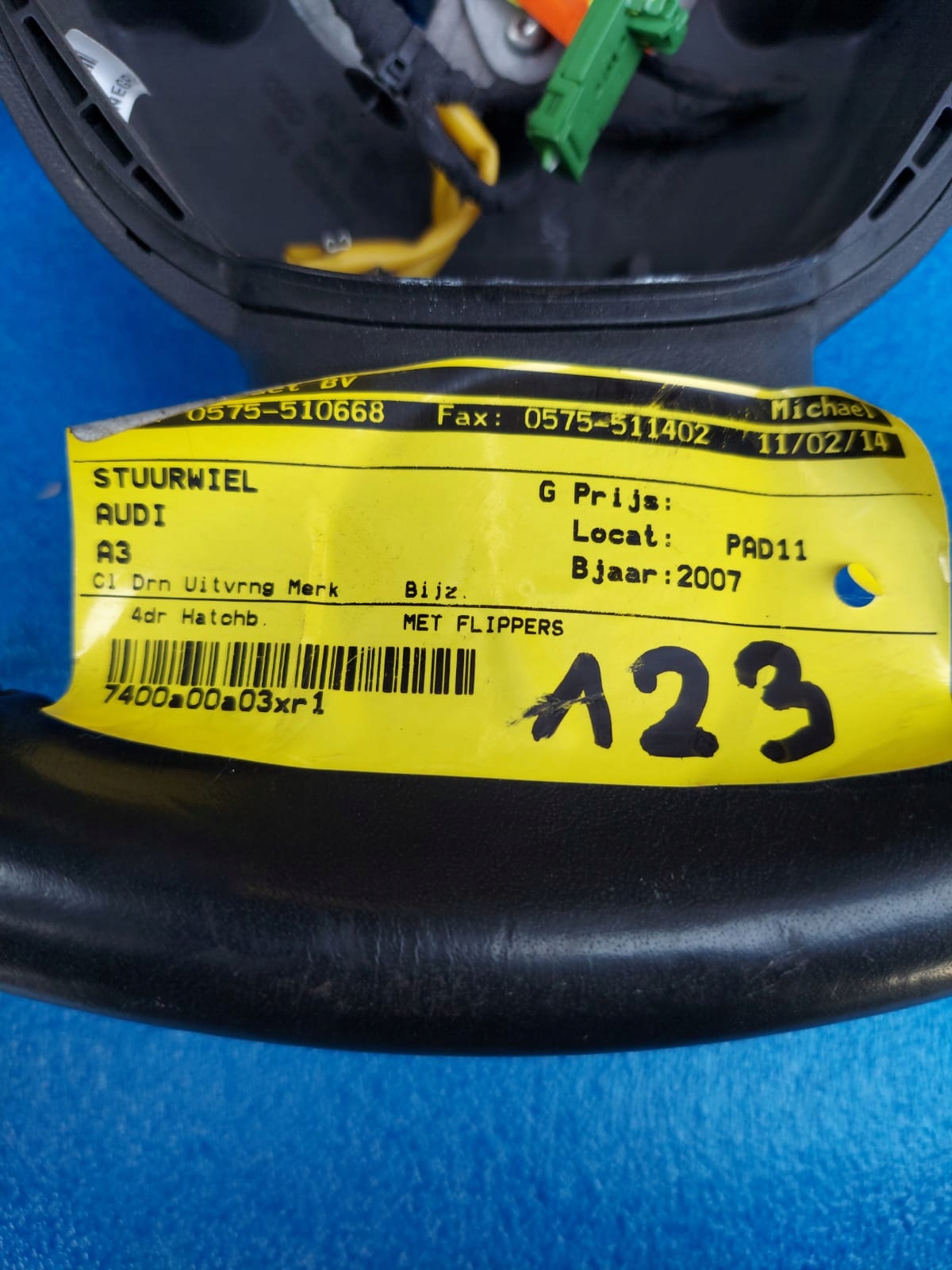 AUDI A3 8P steering wheel, leather with shifting 8P0419091CL