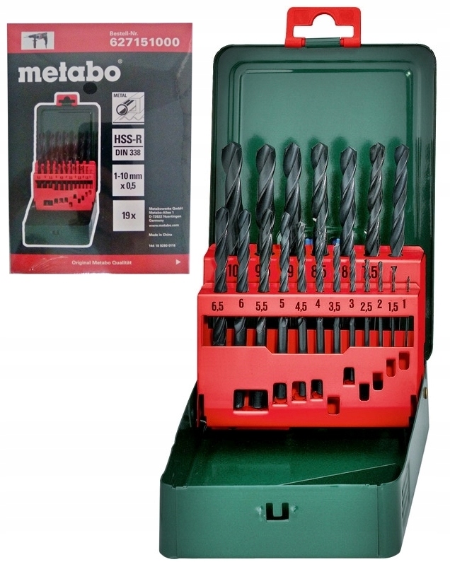 

Kaseta z wiertłami Hss-r, „sp” Metabo 627151000