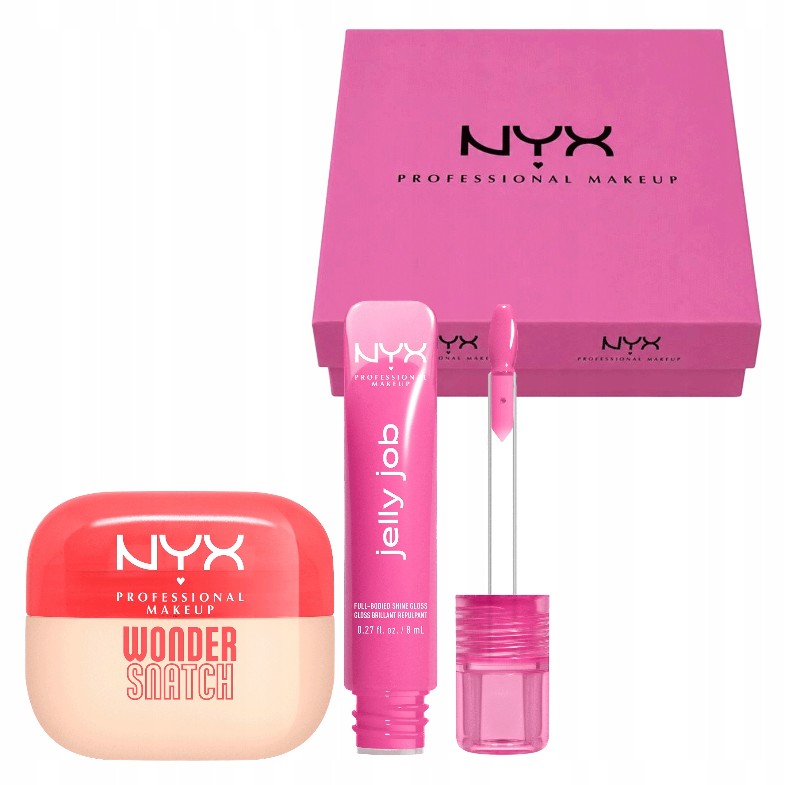Zestaw Nyx Błyszczyk Jelly Job 11 Icing Puder Wonder Snatch Sugar Serve