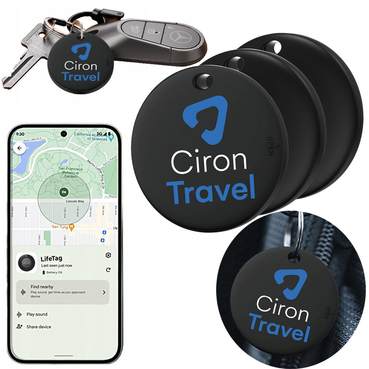 Lokalizator GPS Lifemate HD-P16-3 BLK 3pcs Ciron