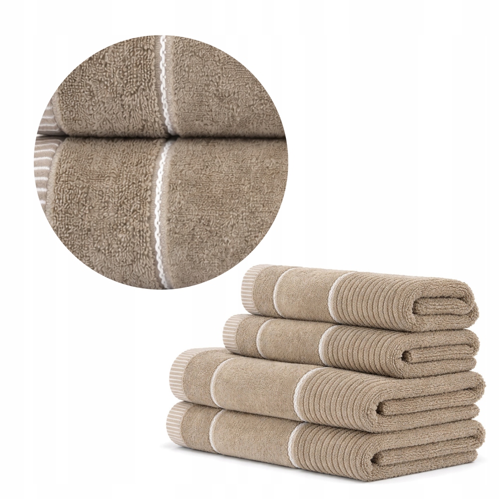 Sada ručníků Teo 4 ks – 2x 70x140 2x 50x90 cm Bavlna 470 g/m2