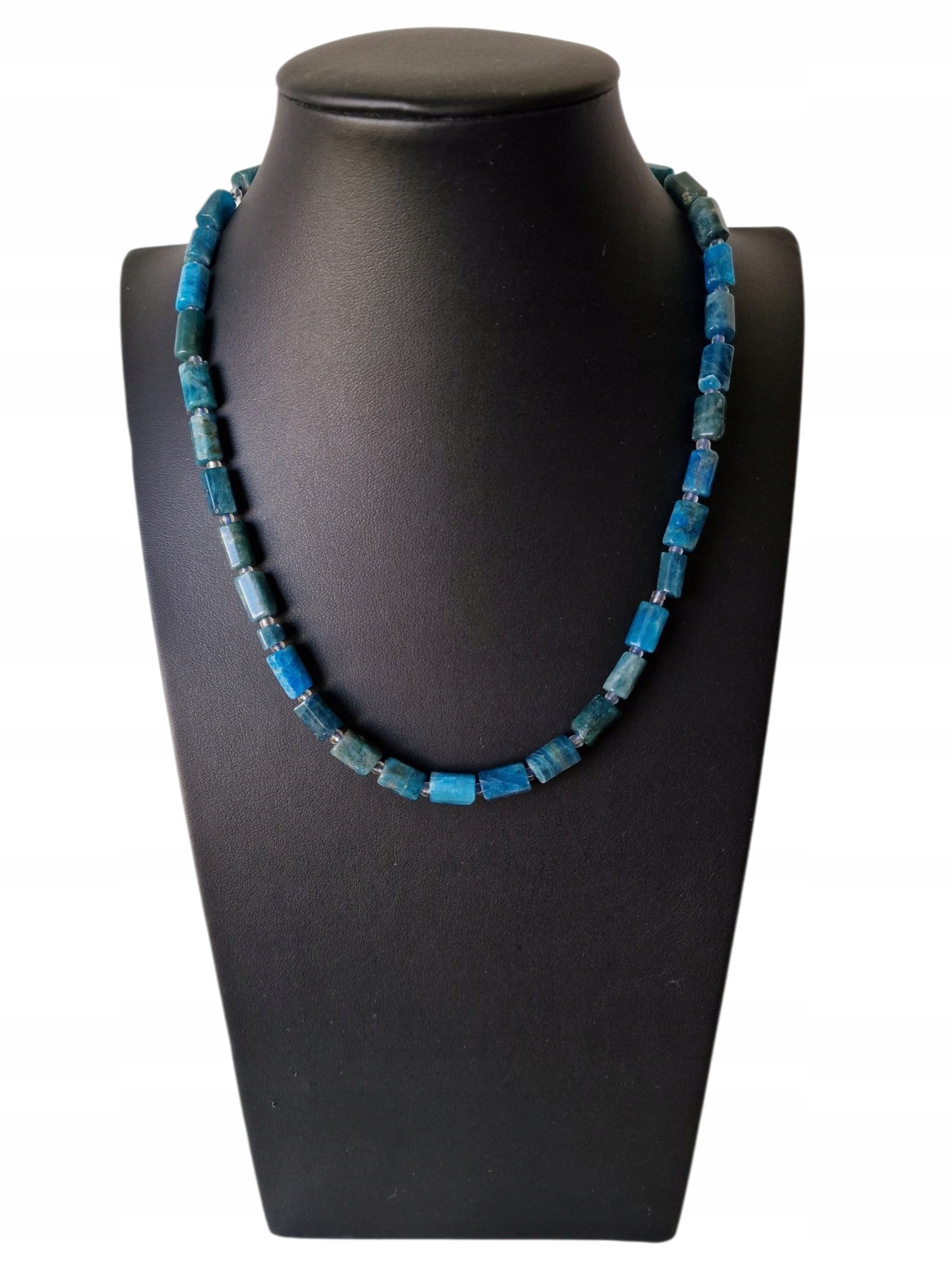 Vintage Moroksyt Apatit Přírodní Náhrdelník Sri Lanka Dobrá Aura