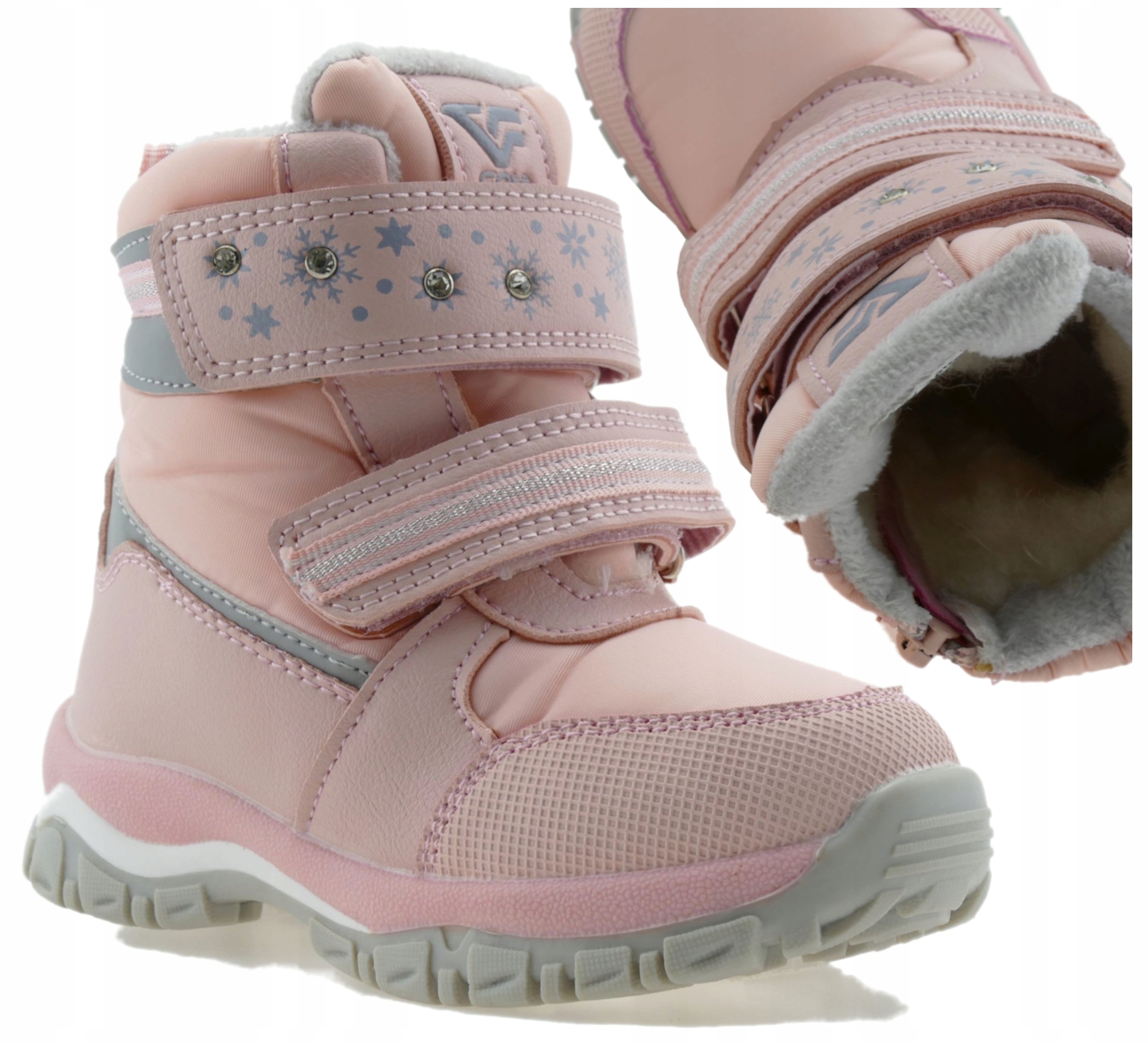 

Buty Zimowe Dziewczęce Ocieplane Śniegowce 23