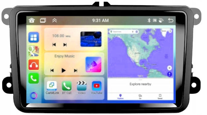 Rádio Gps Android Auto Carplay Seat Leon Toledo Bt Wifi Usb 4GB 64GB