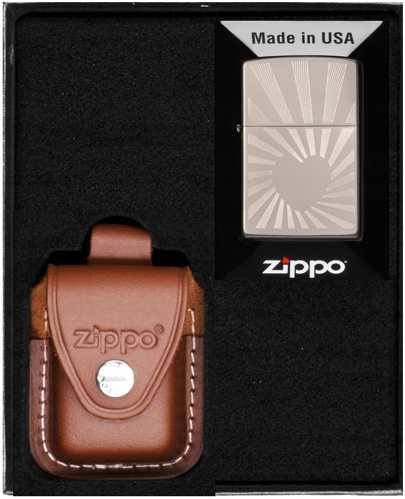 Sada Zippo Zapalovač Heart Rays Design Dárkový No4