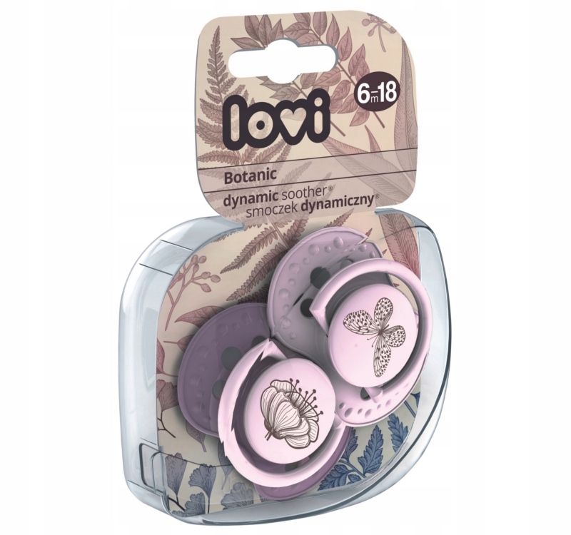 LOVI Smoczki 2szt. Botanic 6-18m 22/871 Różowe