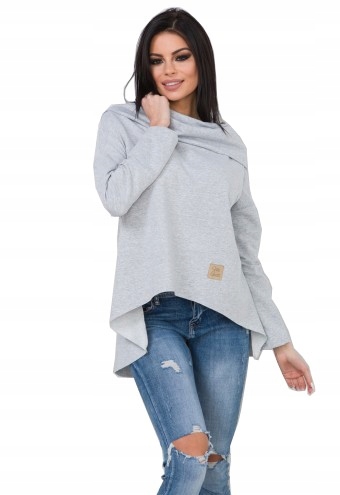 

Asymetryczna Tunika Bluza Sukienka Komin Kaptur XL