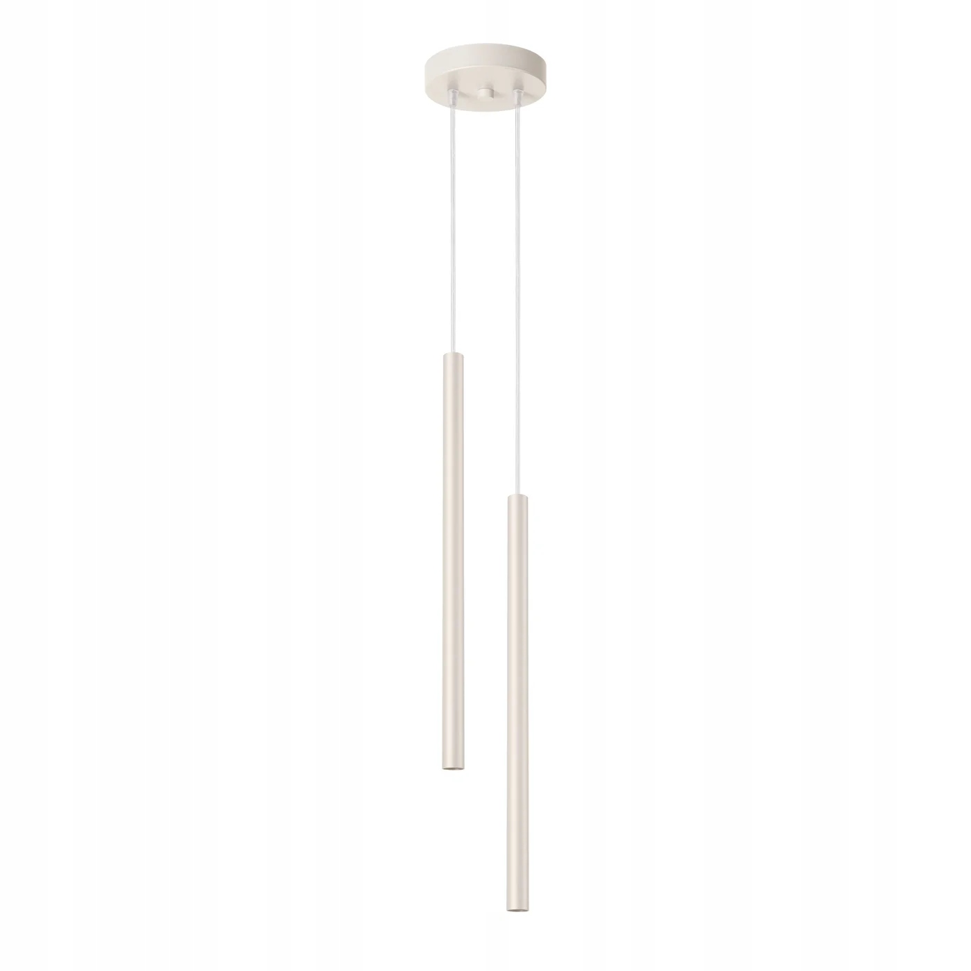 Závěsná lampa dvojitá, moderní, béžová, tuba do jídelny nad ostrov Sollux