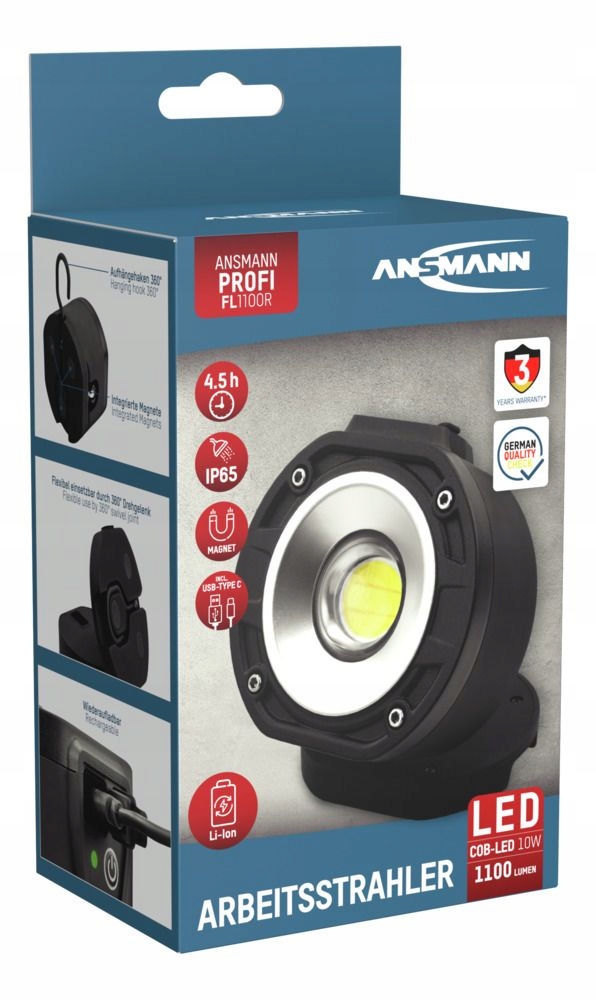 Lampa Ansmann Led FL1100R 700 lm aku Lipo