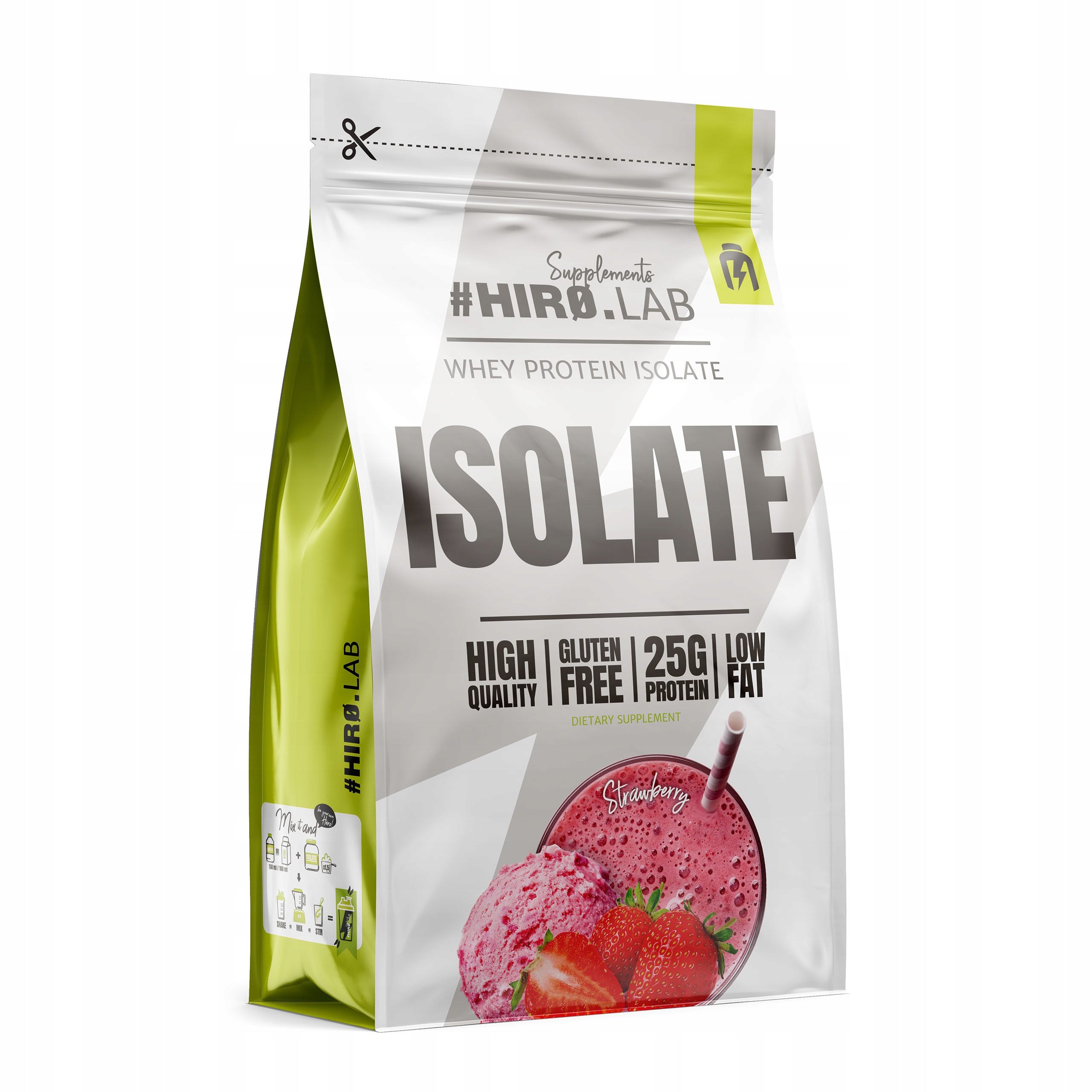 Hiro.Lab Whey Protein Isolate 700g Bílkoviny Izolát Wpi Jahoda Doplněk Stravy