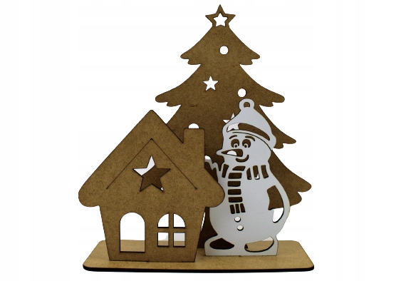 Stojak Choinka Bałwanek Dekoracja Święta + Gratis