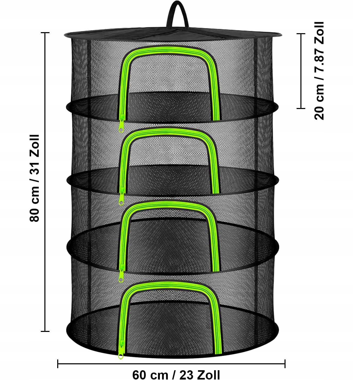 4 WARSTWY SKŁADANY WIESZAK DO SUSZENIA ZIÓŁ ROŚLINNA MIĘSA KWIATÓW 60X80CM Materiał dominujący inny