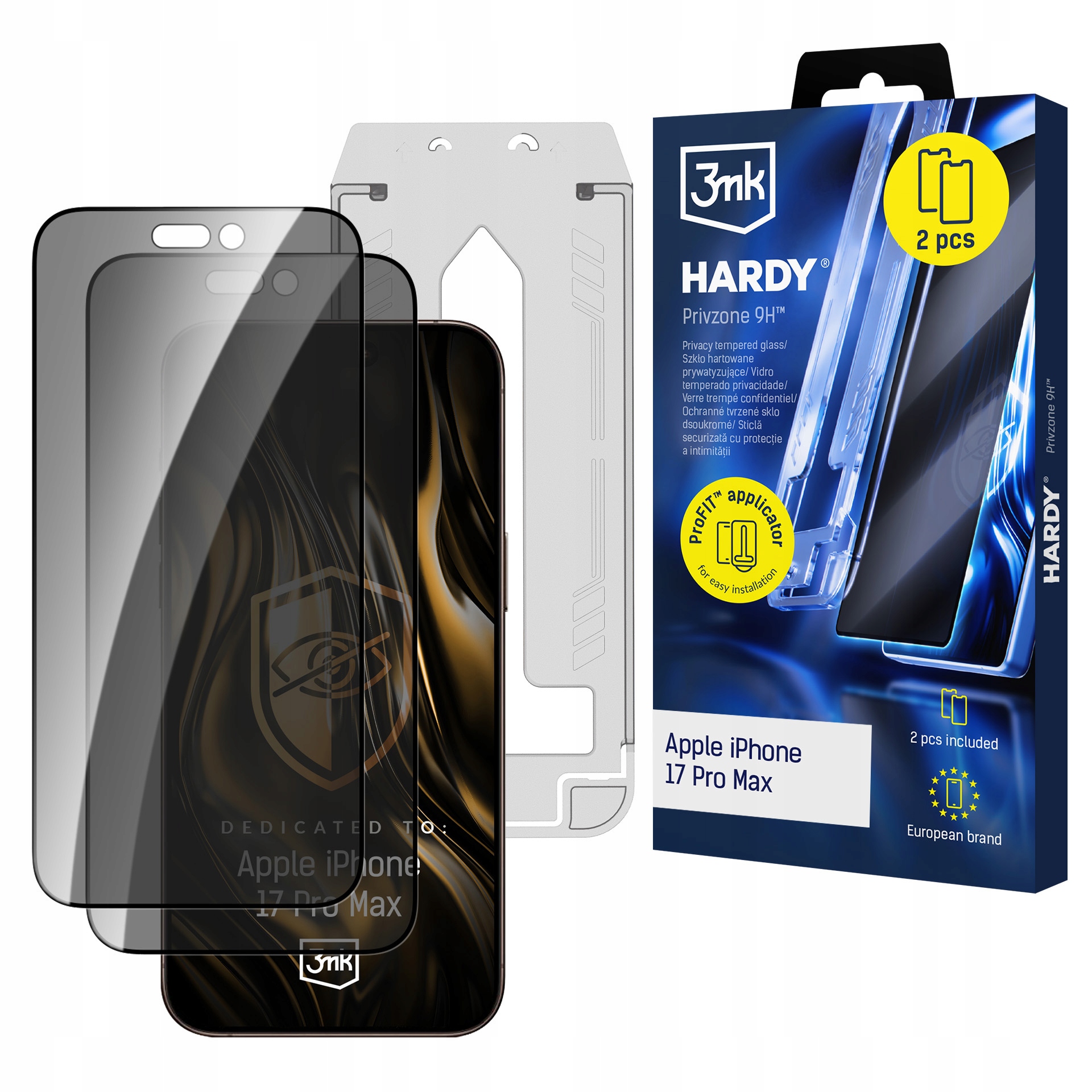 2x Szkło hartowane prywatyzujące 3mk Privzone 9H do Apple iPhone 17 Pro Max