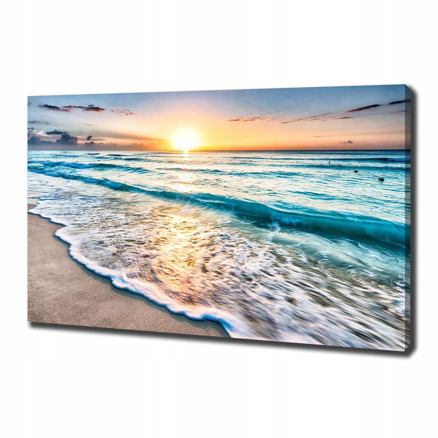 

Foto obraz na płótnie Zachód słońca plaża 100x70cm