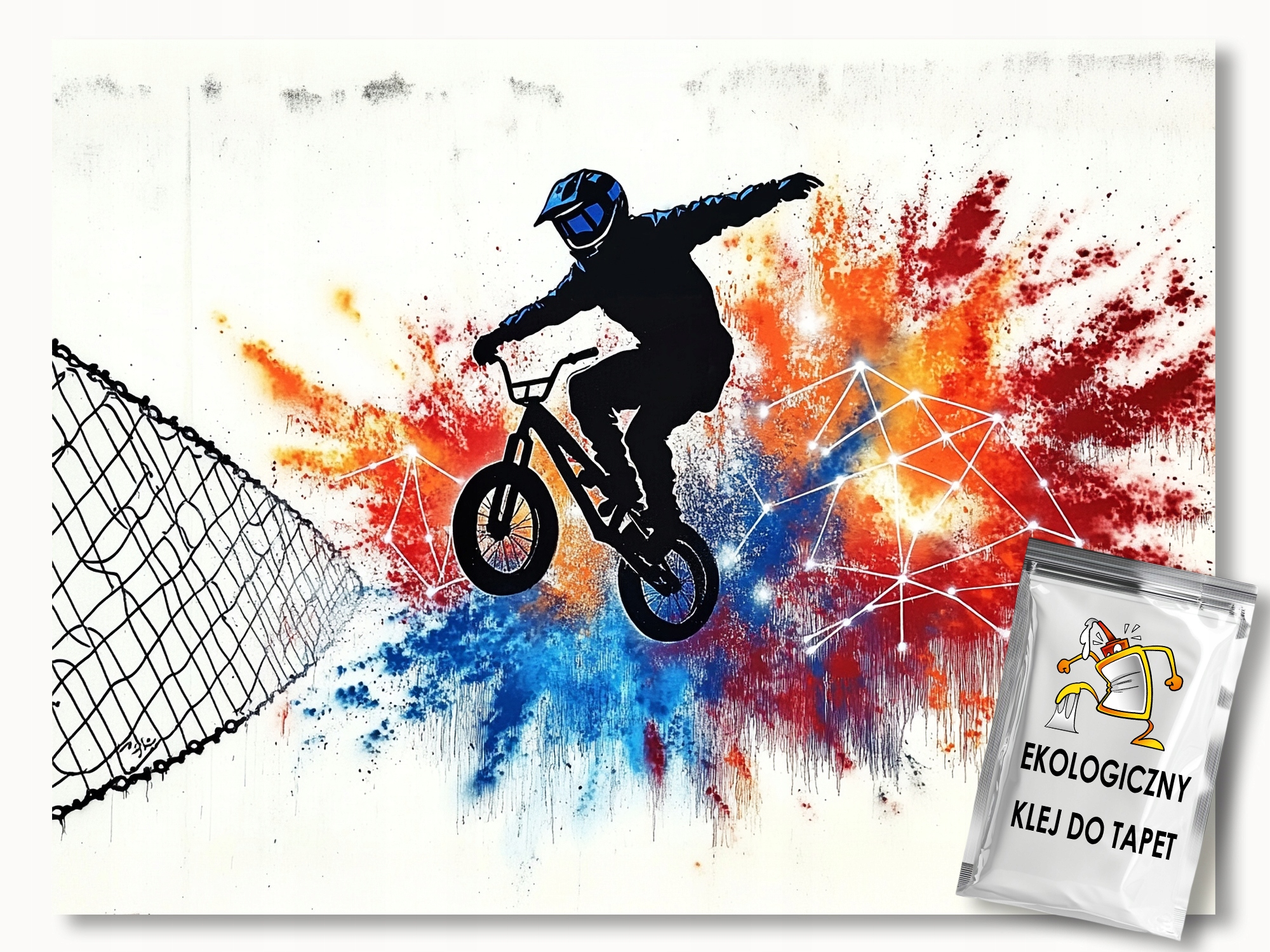 Fototapeta Flizelina Graffiti Sport Kolo Bmx Akrobacie 208x146 130g