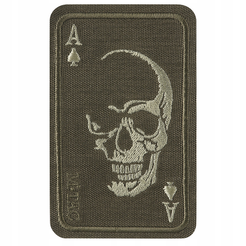 Naszywka Face of War karta śmierci haftowana emblemat M-Tac zielona