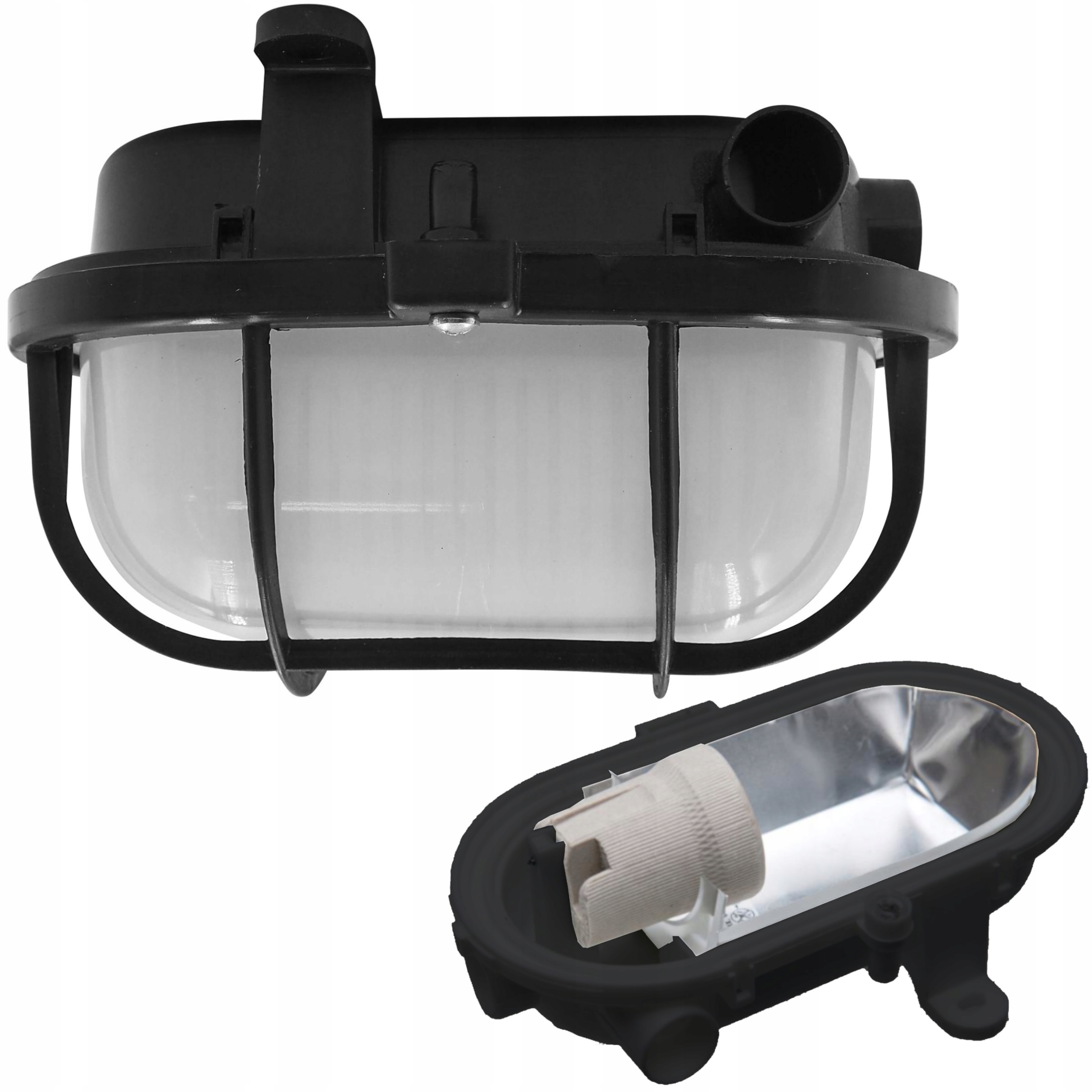 

Lampa Oprawa Kanałowa Klosz Matowy E27 IP44 Czarna