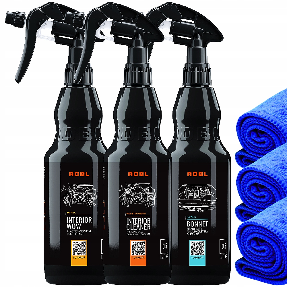 Adbl Zestaw Kosmetyków Do Czyszczenia Wnętrza Auta Kokpitu Plastików