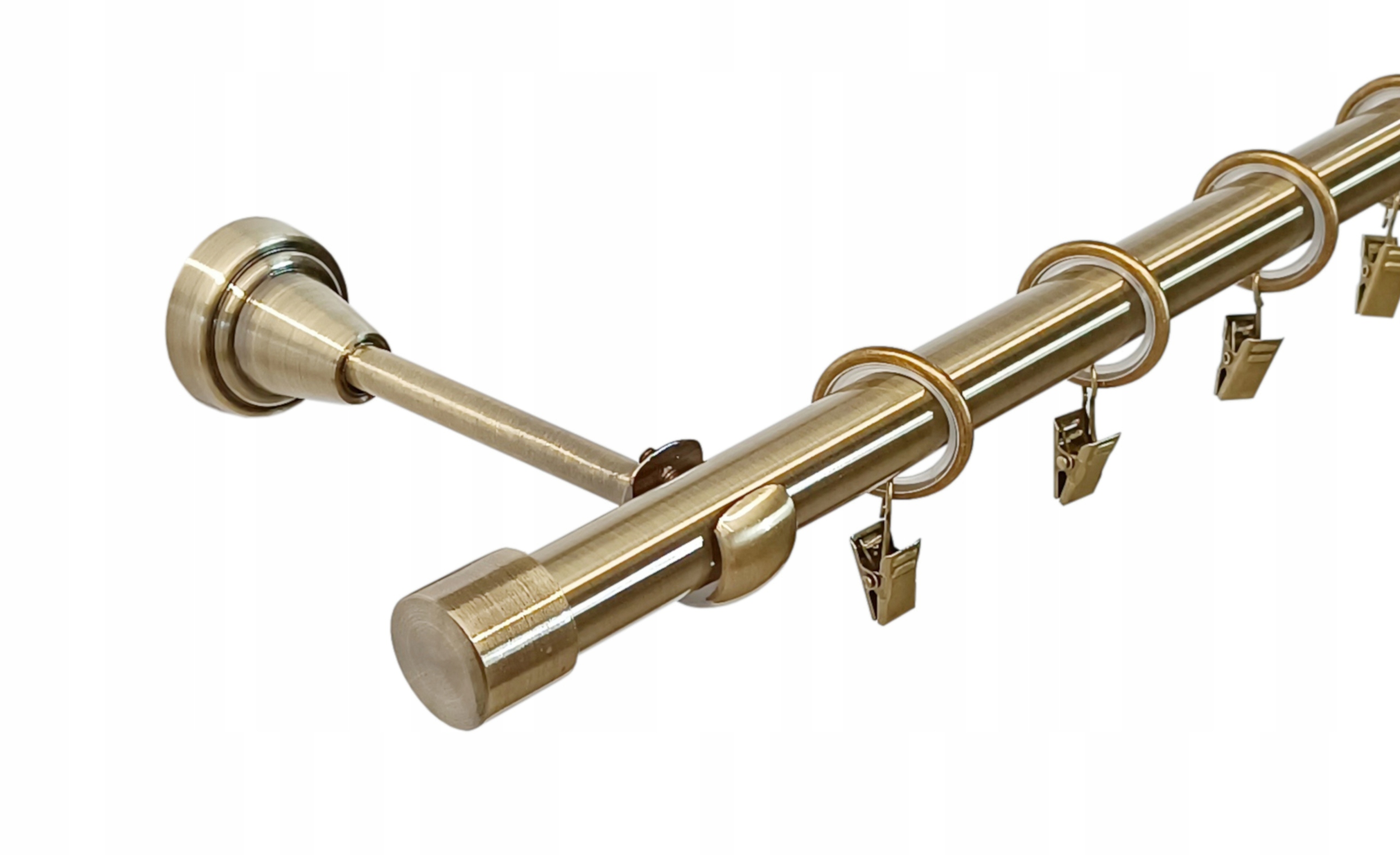 Garnýž Kovový Lux 19 mm jednoduchý Zlato Antik 280 cm MIX Koncovek