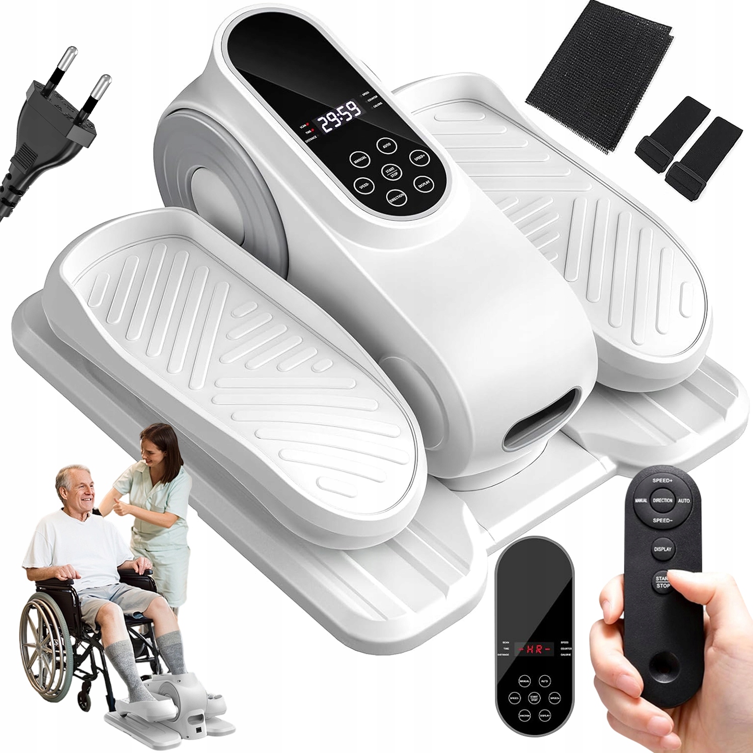 Elektrický Trenažér Eliptické Kolo 12 Rychlostních Stupňů Led Dálkové Ovládání