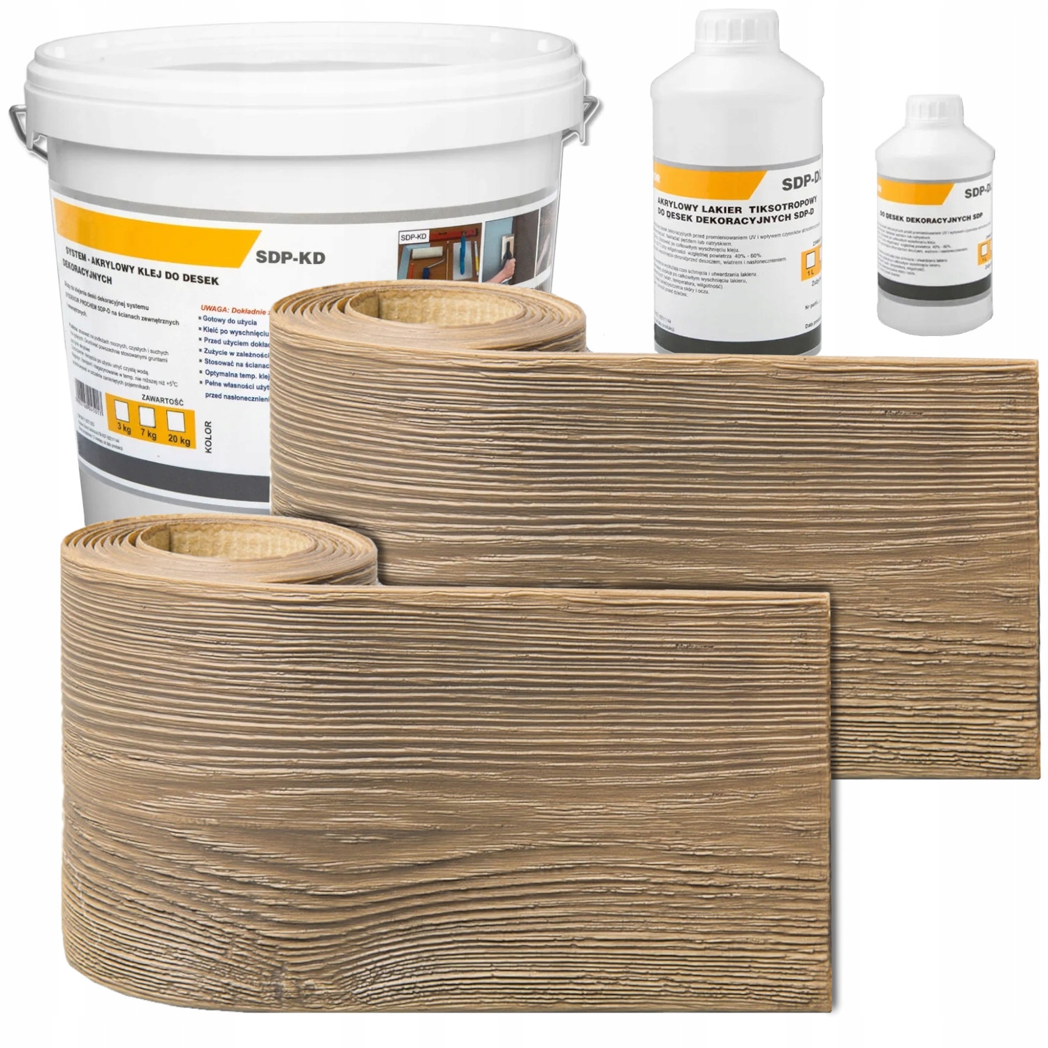 Fasádní deska Elastická imitace dřeva 3D Sand Sada 0,83 m²