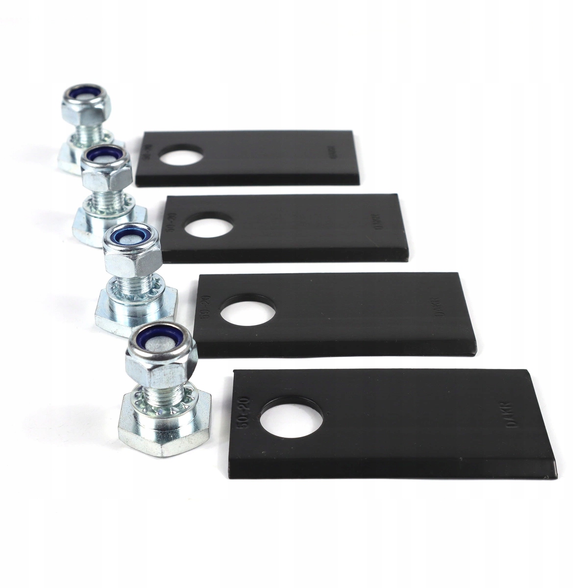 Zestaw 4 noży ze śrubami do kosiarki rotacyjnej Dakr Proton Tekton Triton