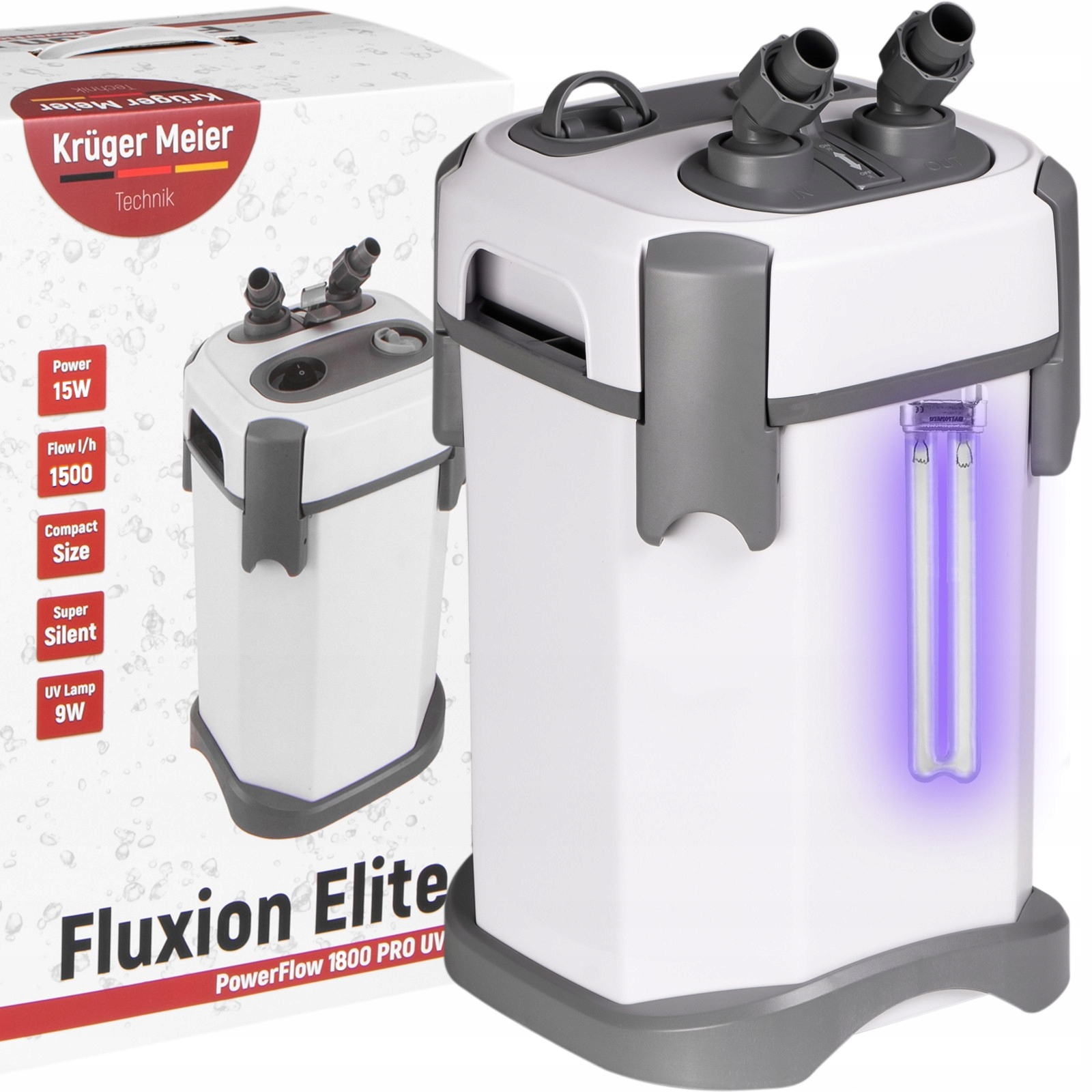 Filtr Kubełkowy Z Lampą Uv Do Akwarium 120-350L Wydajny Skuteczny 2 Kosze