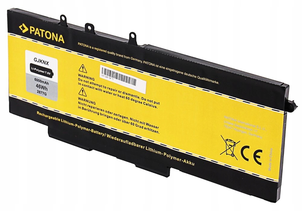 Patona baterie pro ntb Dell E5280/E5480 6000mAh Li-Pol 7,6V Gjknx 3DDDG