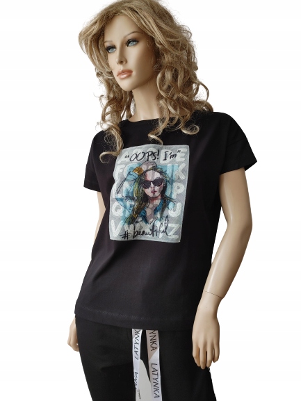 

Luźna Bluzka Latynka t-shirt miła bawełna kolory