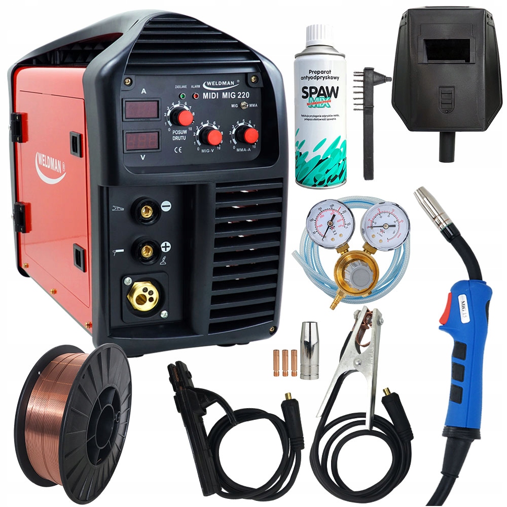 Spawarka inwertorowa MIGOMAT MIG 220 zestaw 2w1