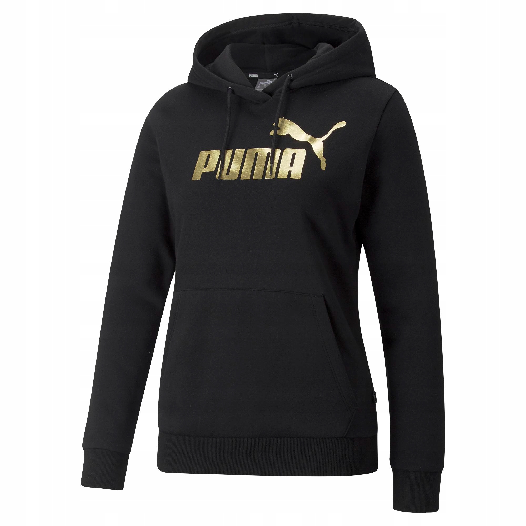 Puma Mikina Ess+ Metallic Logo Hoodie Černá r.XS